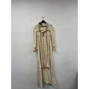 Vintage Gunne Sax‎ Dress Size 9 White Lace Prairie Maxi Boho Wedding 70s